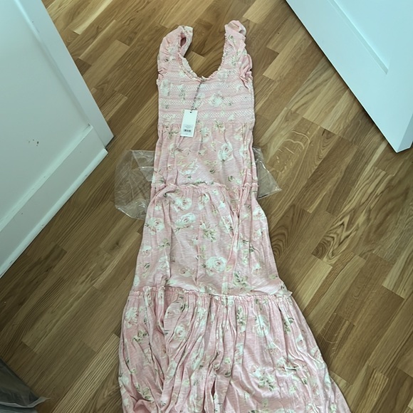 NWT LOVESHACKFANCY - CHESSIE MAXI DRESS - BALLET PINK - Picture 6 of 9